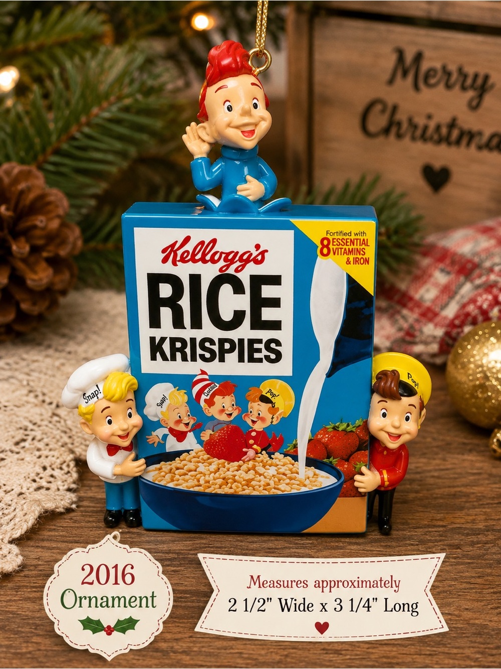 Rice Krispies Kids Ornament - Blue Box Collectible